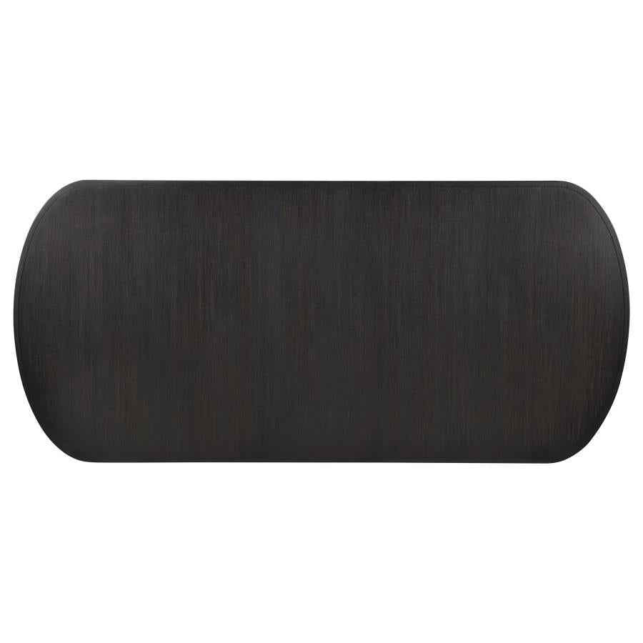 Leandro 7-piece Rectangular Dining Table Set Burnished Black