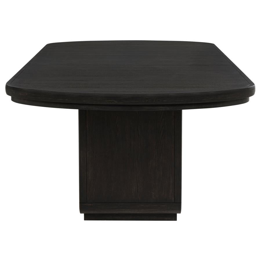 Leandro 9-piece Rectangular Dining Table Set Burnished Black