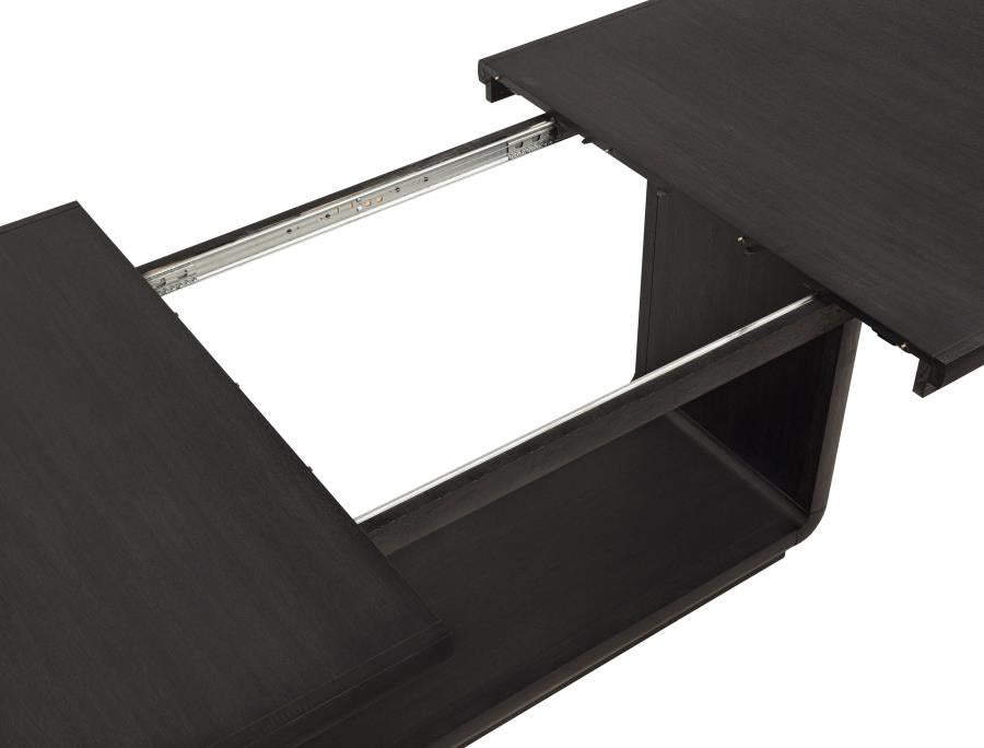 Leandro 9-piece Rectangular Dining Table Set Burnished Black