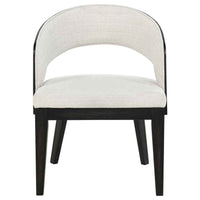 Leandro Upholstered Dining Arm Chair Cream (Set of 2)