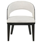 Leandro Upholstered Dining Arm Chair Cream (Set of 2)