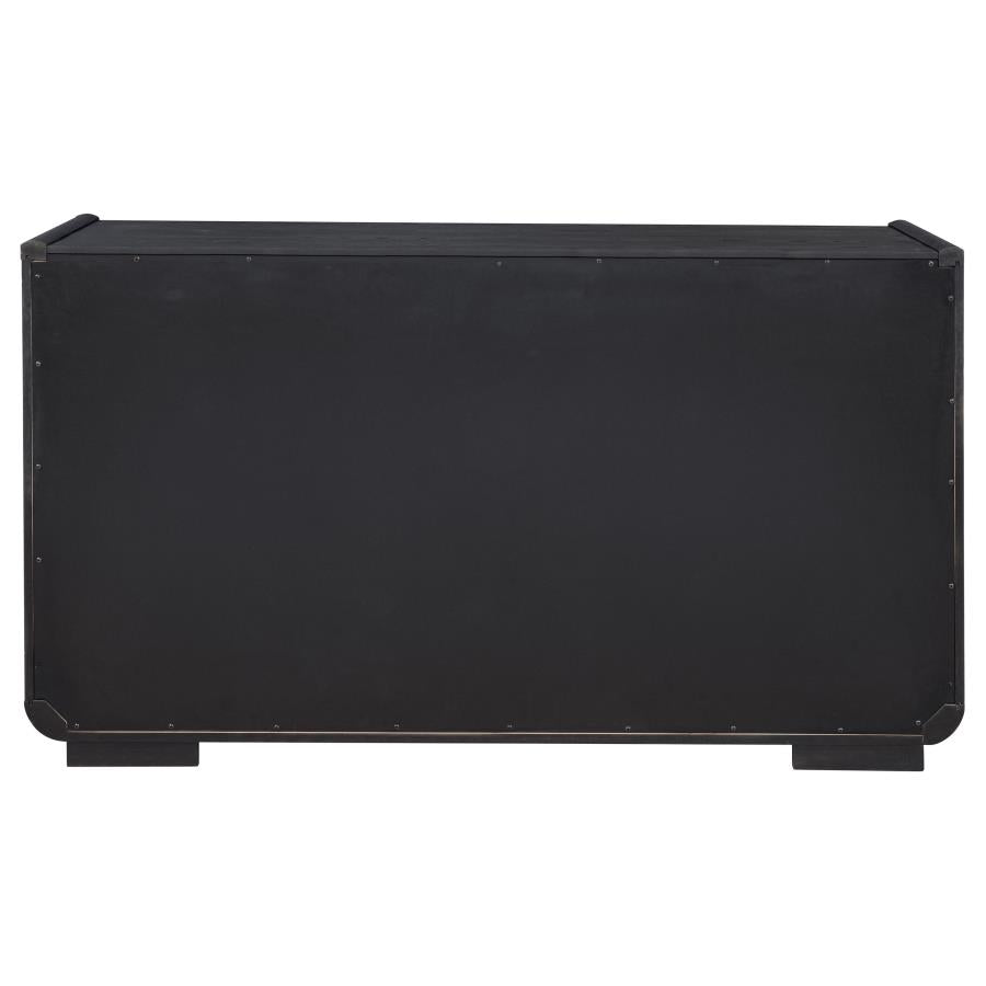 Leandro 2-drawer Dining Sideboard Server Burnished Black