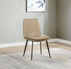 Home & Sleep Outlet - Ortega Upholstered Dining Side Chair Tan (Set of 2)