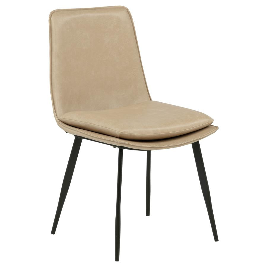 Home & Sleep Outlet - Ortega Upholstered Dining Side Chair Tan (Set of 2)