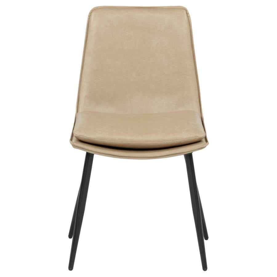 Ortega Upholstered Dining Side Chair Tan (Set of 2)