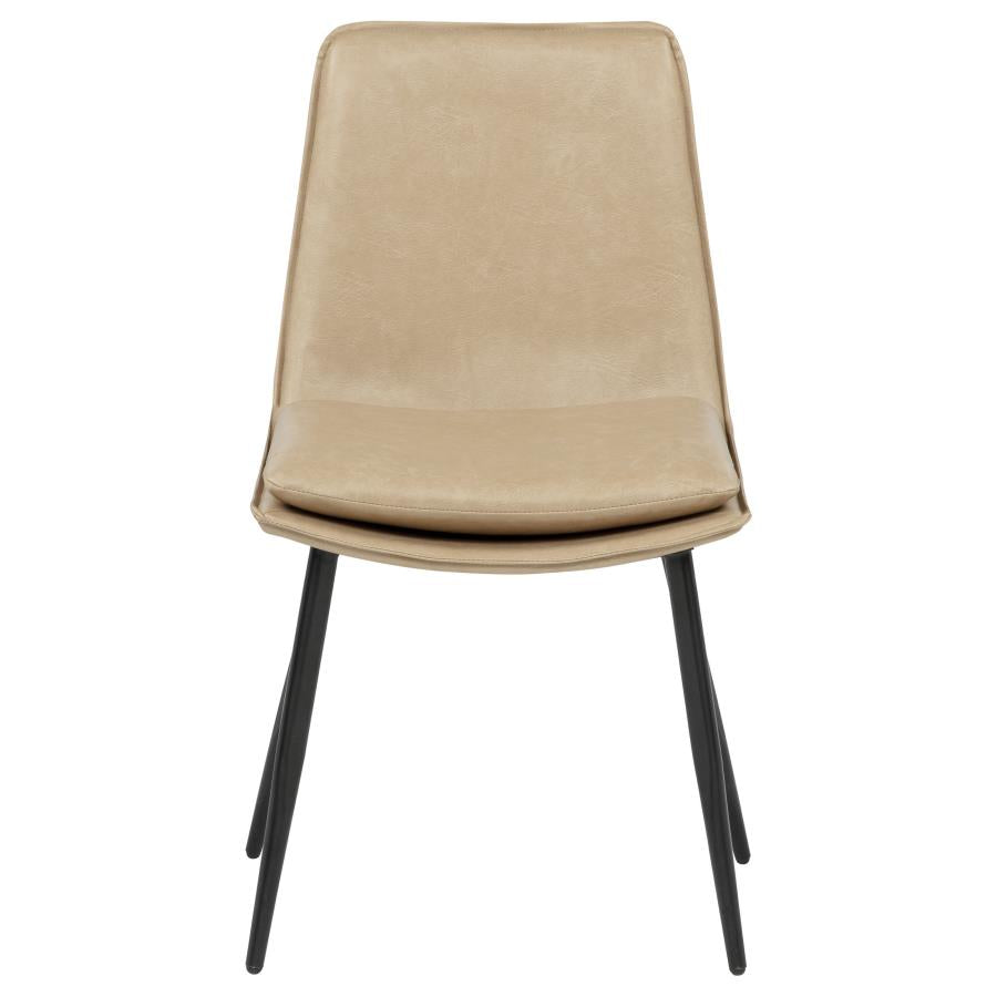 Home & Sleep Outlet - Ortega Upholstered Dining Side Chair Tan (Set of 2)