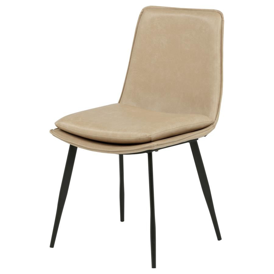 Home & Sleep Outlet - Ortega Upholstered Dining Side Chair Tan (Set of 2)