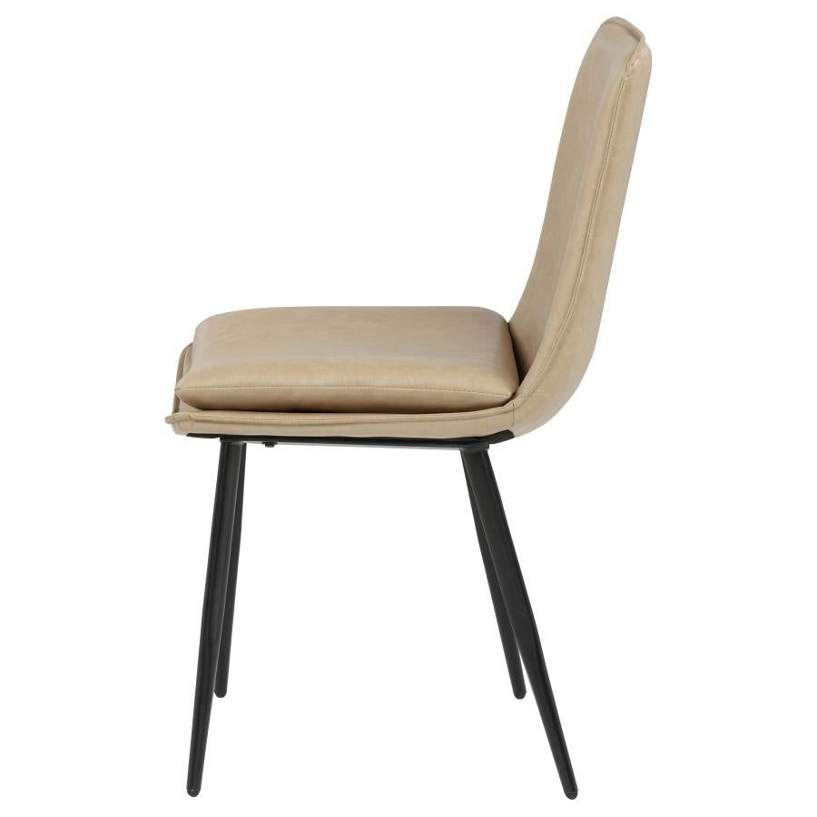 Home & Sleep Outlet - Ortega Upholstered Dining Side Chair Tan (Set of 2)