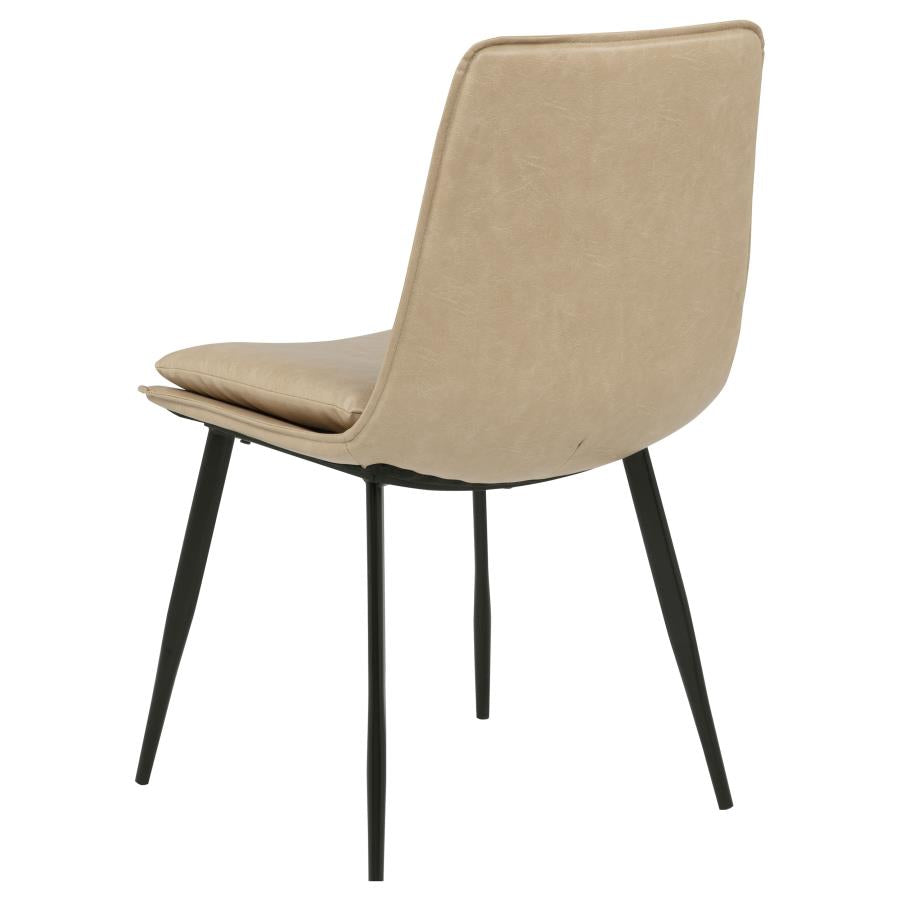 Home & Sleep Outlet - Ortega Upholstered Dining Side Chair Tan (Set of 2)