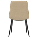 Ortega Upholstered Dining Side Chair Tan (Set of 2)