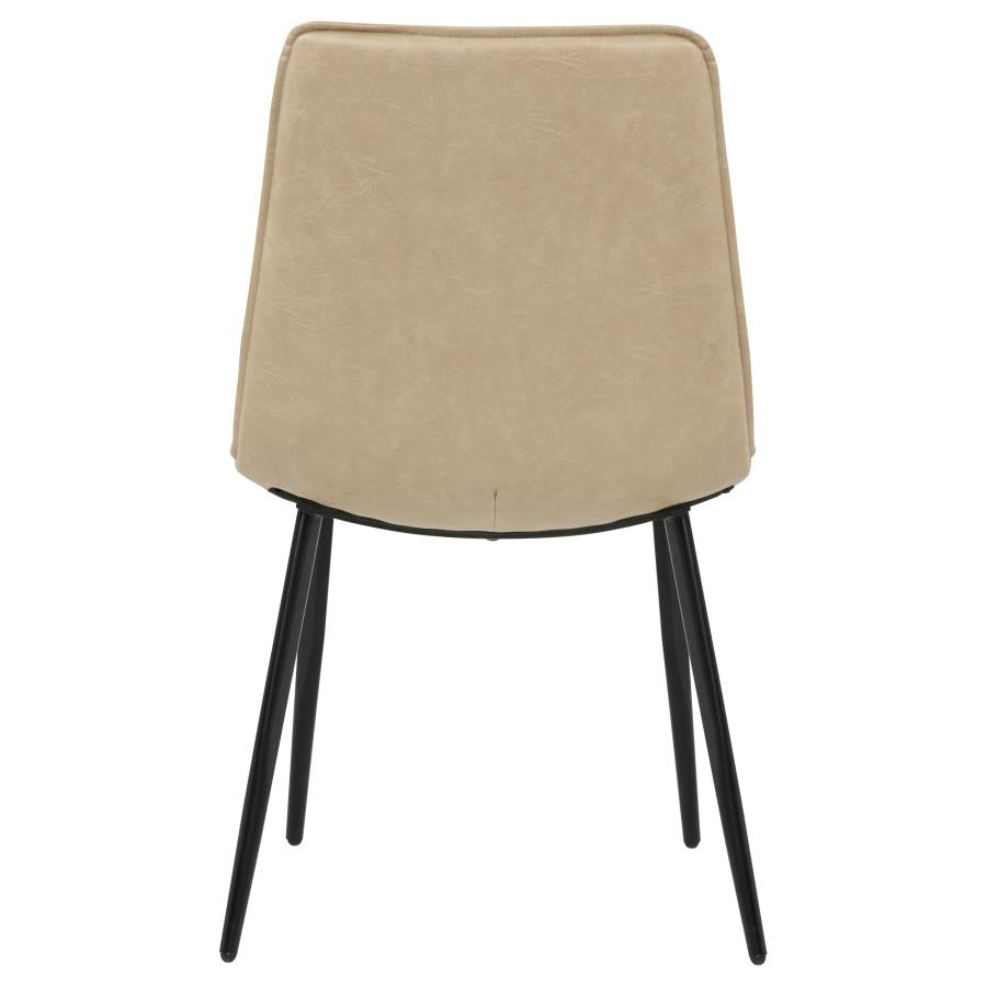 Home & Sleep Outlet - Ortega Upholstered Dining Side Chair Tan (Set of 2)