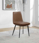 Ortega Upholstered Dining Side Chair Coffee (Set of 2)