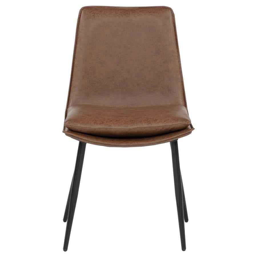Ortega Upholstered Dining Side Chair Coffee (Set of 2)