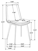 Ortega Upholstered Dining Side Chair Coffee (Set of 2)