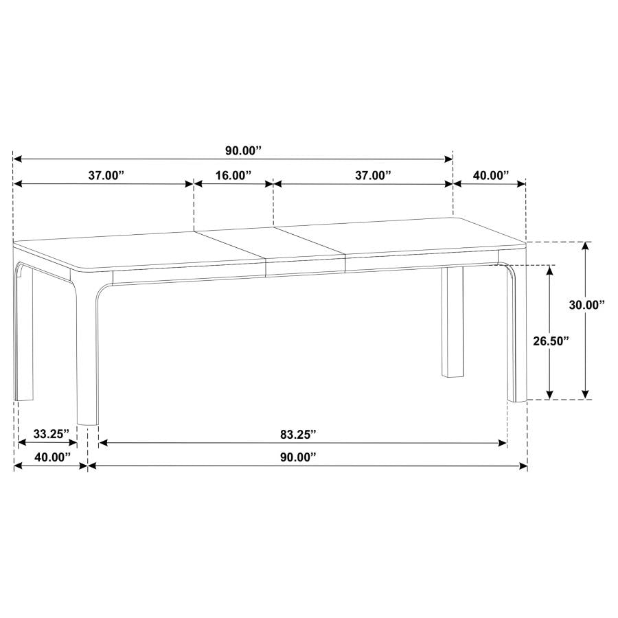 Solano 90-inch Extension Dining Table Weathered Mango
