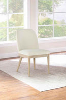 Solano Upholstered Dining Side Chair Beige (Set of 2)