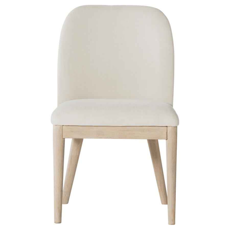 Solano Upholstered Dining Side Chair Beige (Set of 2)