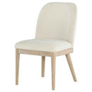 Solano Upholstered Dining Side Chair Beige (Set of 2)