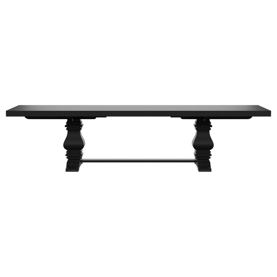 Florence 9-piece 126-inch Extension Dining Table Set Distressed Black