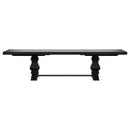 Florence 126-inch Extension Dining Table Distressed Black