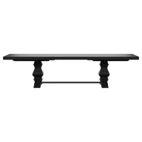 Florence 126-inch Extension Dining Table Distressed Black