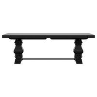 Florence 126-inch Extension Dining Table Distressed Black