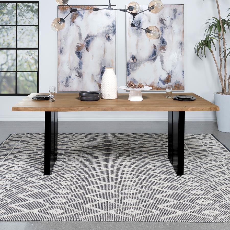Home & Sleep Outlet - Bradshaw 80-inch Live Edge Wood Dining Table Natural Acacia