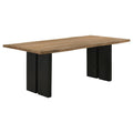 Home & Sleep Outlet - Bradshaw 80-inch Live Edge Wood Dining Table Natural Acacia