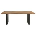 Home & Sleep Outlet - Bradshaw 80-inch Live Edge Wood Dining Table Natural Acacia