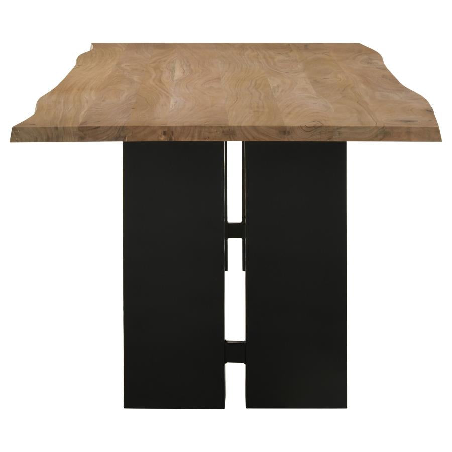 Home & Sleep Outlet - Bradshaw 80-inch Live Edge Wood Dining Table Natural Acacia