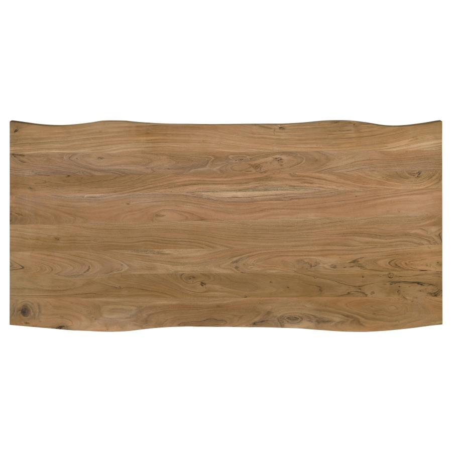 Home & Sleep Outlet - Bradshaw 80-inch Live Edge Wood Dining Table Natural Acacia