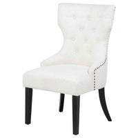 Baney Fabric Upholstered Dining Side Chair Cream and Black