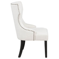 Baney Fabric Upholstered Dining Side Chair Cream and Black