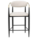 Tina Fabric Upholstered Counter Chair Beige (Set of 2)