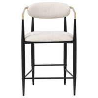 Tina Fabric Upholstered Counter Chair Beige (Set of 2)
