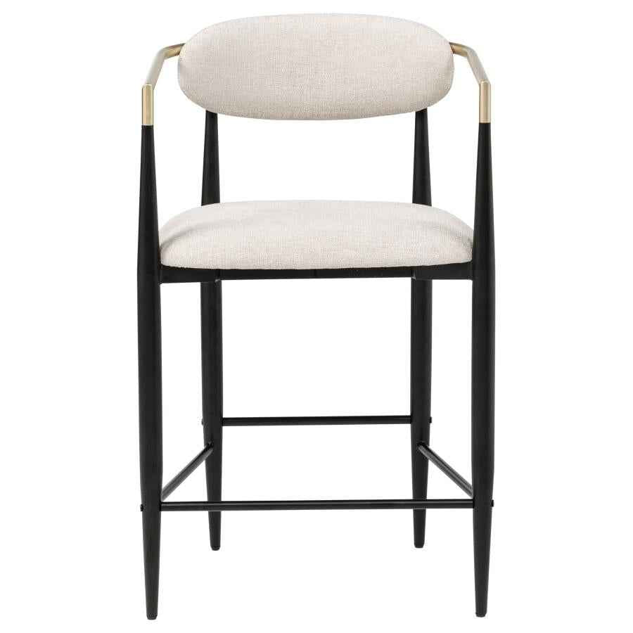 Tina Fabric Upholstered Counter Chair Beige (Set of 2)