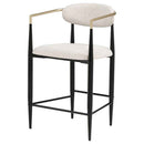 Tina Fabric Upholstered Counter Chair Beige (Set of 2)