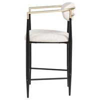 Tina Fabric Upholstered Counter Chair Beige (Set of 2)