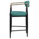 Tina Fabric Upholstered Counter Chair Green (Set of 2)