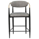 Tina Fabric Upholstered Counter Chair Grey (Set of 2)