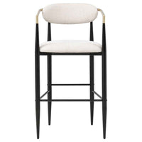 Tina Fabric Upholstered Bar Chair Beige (Set of 2)