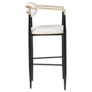 Tina Fabric Upholstered Bar Chair Beige (Set of 2)