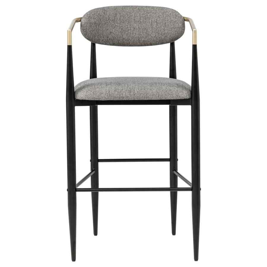 Tina Fabric Upholstered Bar Chair Grey (Set of 2)