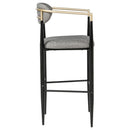 Tina Fabric Upholstered Bar Chair Grey (Set of 2)