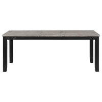 Elodie Rectangular 78-inch Extension Leaf Dining Table Black
