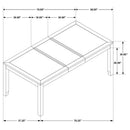 Elodie Rectangular 78-inch Extension Leaf Dining Table Black