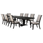 Phelps 9-piece Rectangular Dining Table Set Distressed Noir