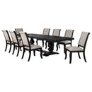 Phelps 9-piece Rectangular Dining Table Set Distressed Noir