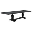 Phelps 9-piece Rectangular Dining Table Set Distressed Noir