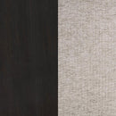 Phelps Upholstered Dining Arm Chair Tan Distressed Noir (Set of 2)
